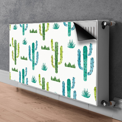 Magnetisk radiatorkåpa Målade kaktusar