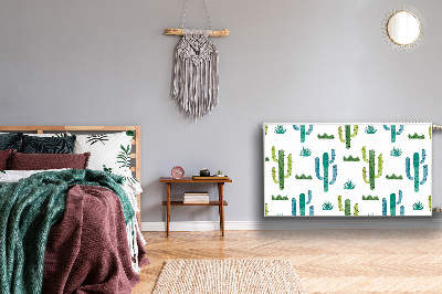 Magnetisk radiatorkåpa Målade kaktusar