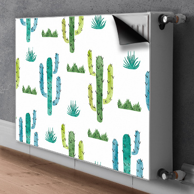 Magnetisk radiatorkåpa Målade kaktusar