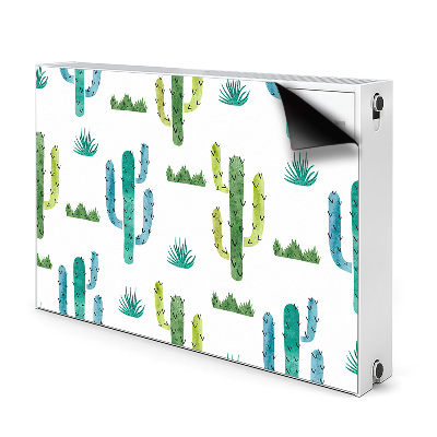 Magnetisk radiatorkåpa Målade kaktusar