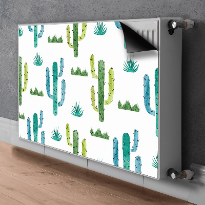 Magnetisk radiatorkåpa Målade kaktusar