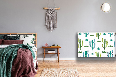 Magnetisk radiatorkåpa Målade kaktusar