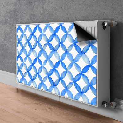 Magnetisk radiatorkåpa Blå cirklar