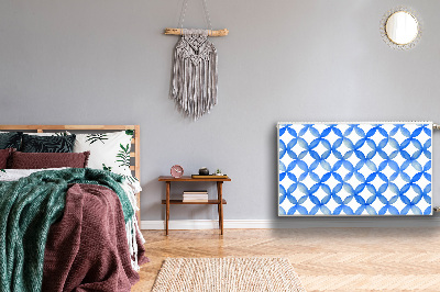 Magnetisk radiatorkåpa Blå cirklar