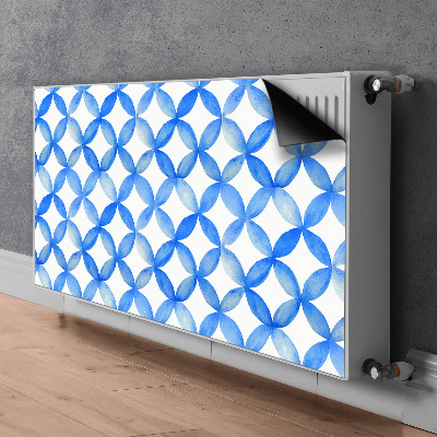 Magnetisk radiatorkåpa Blå cirklar