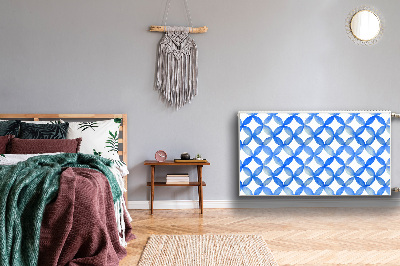 Magnetisk radiatorkåpa Blå cirklar