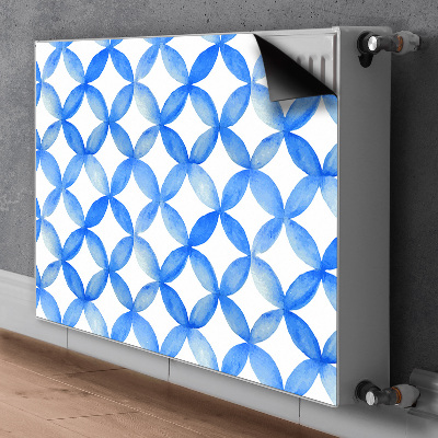 Magnetisk radiatorkåpa Blå cirklar