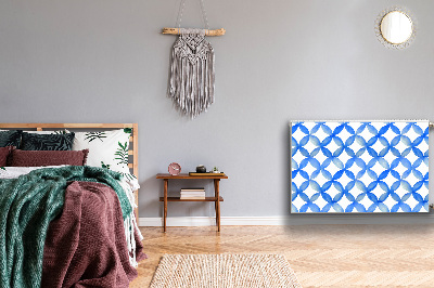 Magnetisk radiatorkåpa Blå cirklar
