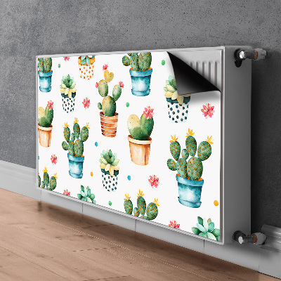 Magnetiskt radiatorskydd Målad kaktus