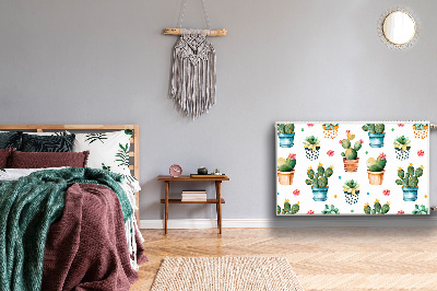 Magnetiskt radiatorskydd Målad kaktus