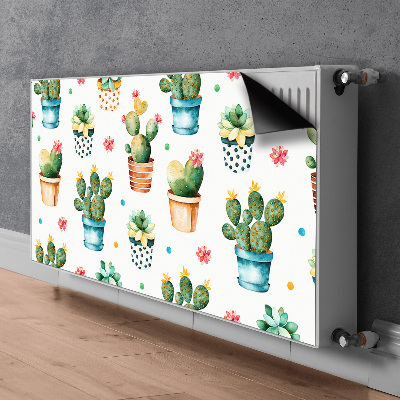Magnetiskt radiatorskydd Målad kaktus