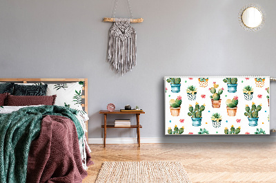 Magnetiskt radiatorskydd Målad kaktus