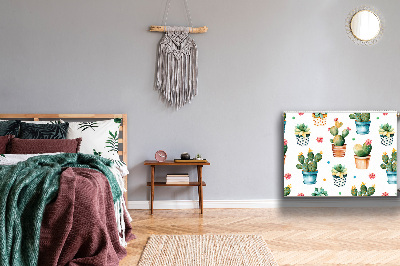 Magnetiskt radiatorskydd Målad kaktus