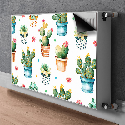 Magnetiskt radiatorskydd Målad kaktus
