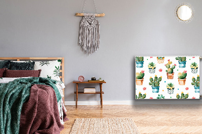 Magnetiskt radiatorskydd Målad kaktus