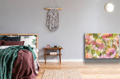 Magnetiskt radiatorskydd Målade blommor