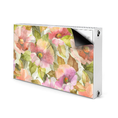 Magnetiskt radiatorskydd Målade blommor