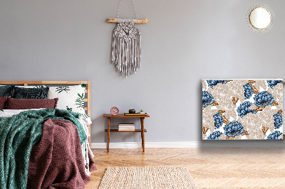 Magnetiskt radiatorskydd Blå blommor