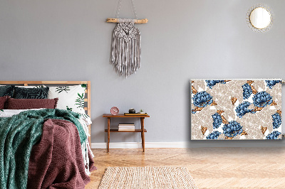 Magnetiskt radiatorskydd Blå blommor