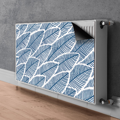 Magnetiskt radiatorskydd Blå löv