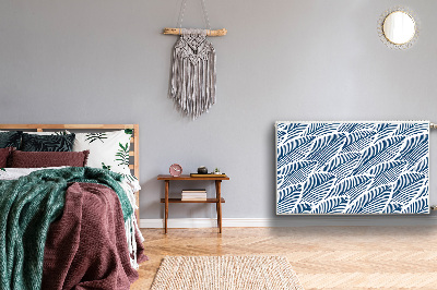 Magnetiskt radiatorskydd Blå löv