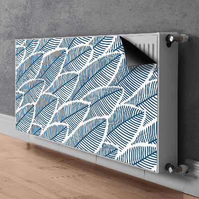 Magnetiskt radiatorskydd Blå löv
