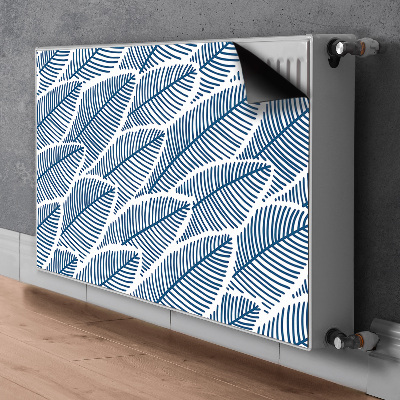 Magnetiskt radiatorskydd Blå löv