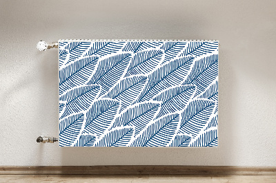 Magnetiskt radiatorskydd Blå löv