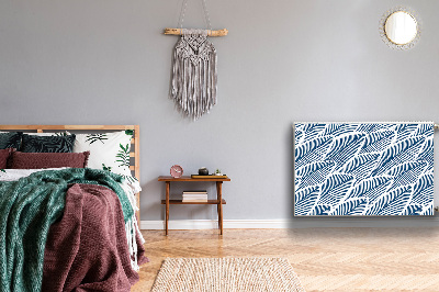 Magnetiskt radiatorskydd Blå löv