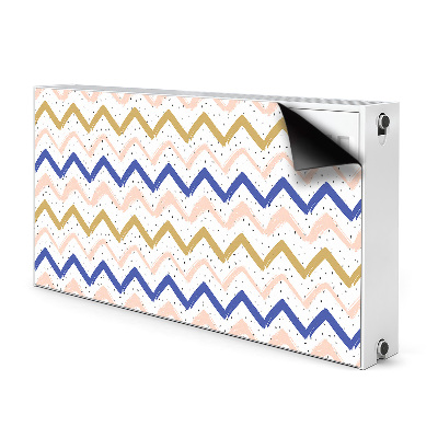 Magnetisk radiatorkåpa Målade sicksackar