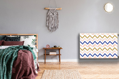 Magnetisk radiatorkåpa Målade sicksackar