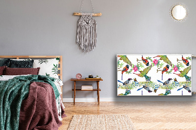 Magnetisk radiatorkåpa Färgglada fåglar
