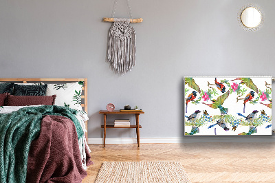 Magnetisk radiatorkåpa Färgglada fåglar