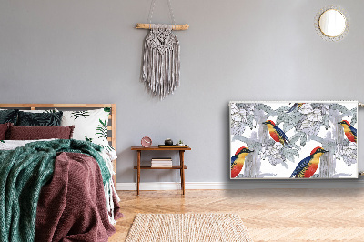 Magnetisk radiatorkåpa Målade fåglar