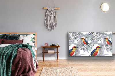 Magnetisk radiatorkåpa Målade fåglar