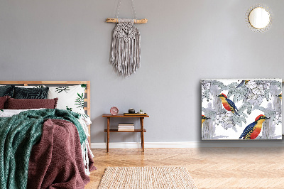 Magnetisk radiatorkåpa Målade fåglar
