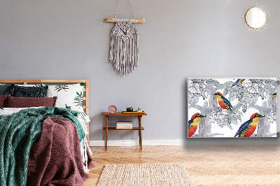 Magnetisk radiatorkåpa Målade fåglar