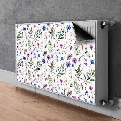 Magnetisk radiatorkåpa Blommor från ängen