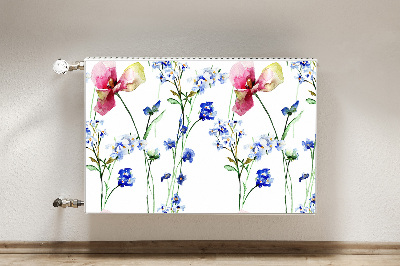 Magnetisk radiatorkåpa Målade blommor