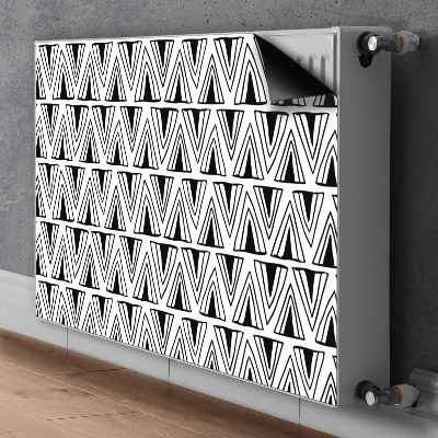 Magnetisk radiatorkåpa Trianglar Boho-mönster