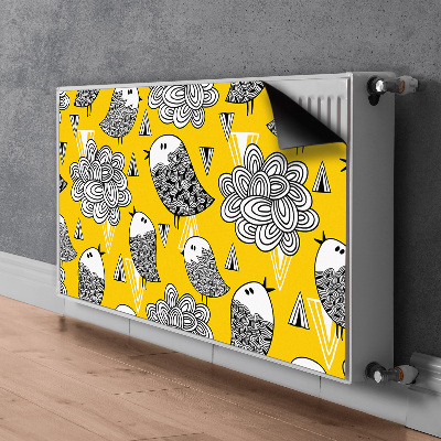 Magnetisk radiatorkåpa Doodle fåglar