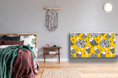 Magnetisk radiatorkåpa Doodle fåglar