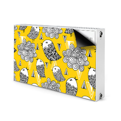 Magnetisk radiatorkåpa Doodle fåglar