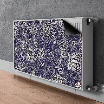 Magnetiskt radiatorskydd Blått mönster