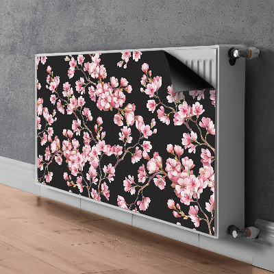 Magnetisk radiatorkåpa körsbärsblommor