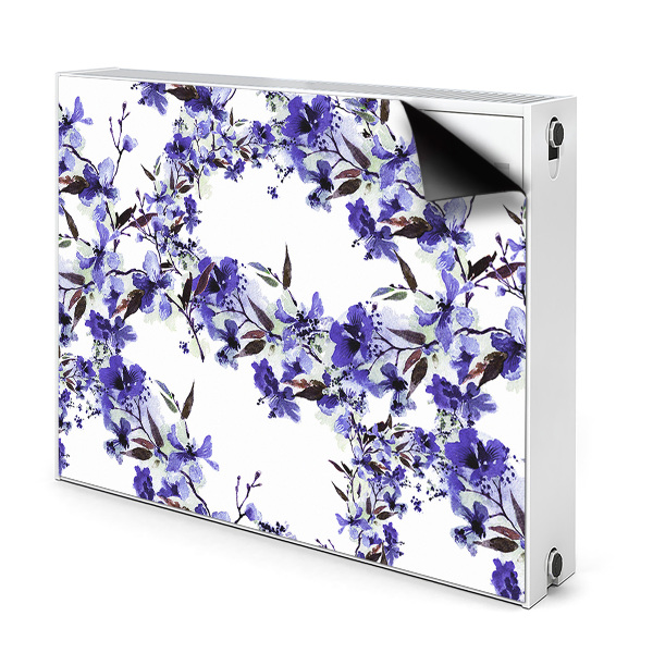 Magnetisk radiatorkåpa Blå blommor