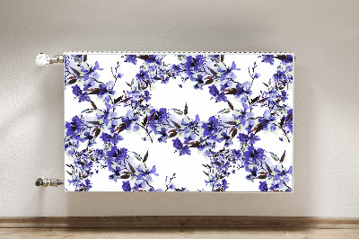 Magnetisk radiatorkåpa Blå blommor