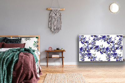 Magnetisk radiatorkåpa Blå blommor