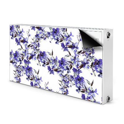 Magnetisk radiatorkåpa Blå blommor