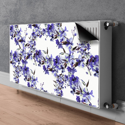 Magnetisk radiatorkåpa Blå blommor